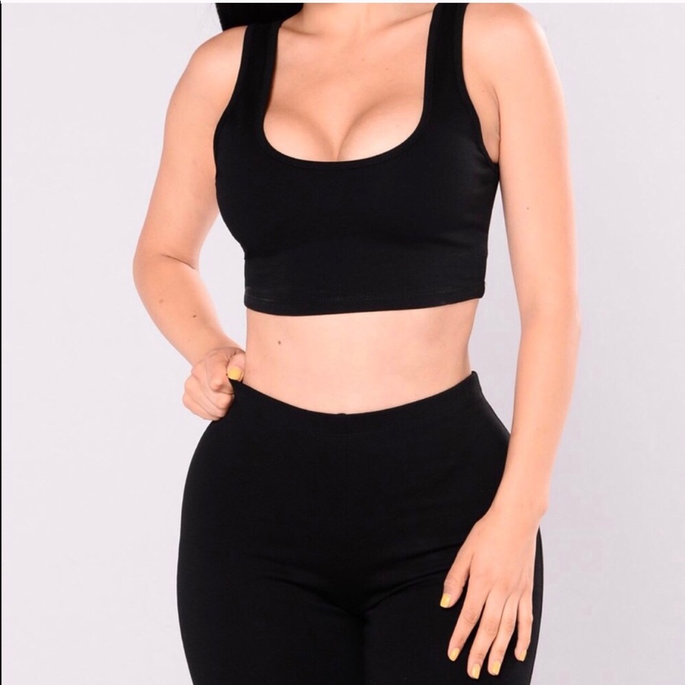 Fashion Nova Bondoc Biker Short Set - Black